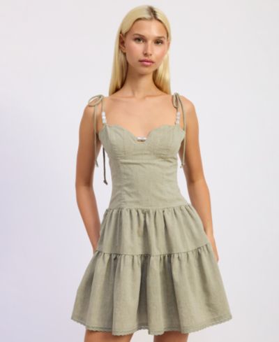 En Saison Women's Adele Sleeveless Sweetheart Neck Mini Dress