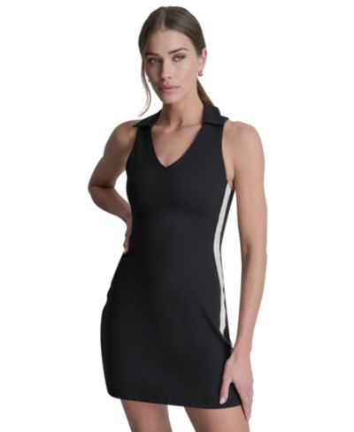 Женское платье-майка DKNY Sport Side Stripe Polo Collar Tank