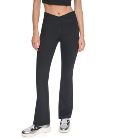 DKNY Sport Женские компрессионные брюки flare с перекрестным передом
