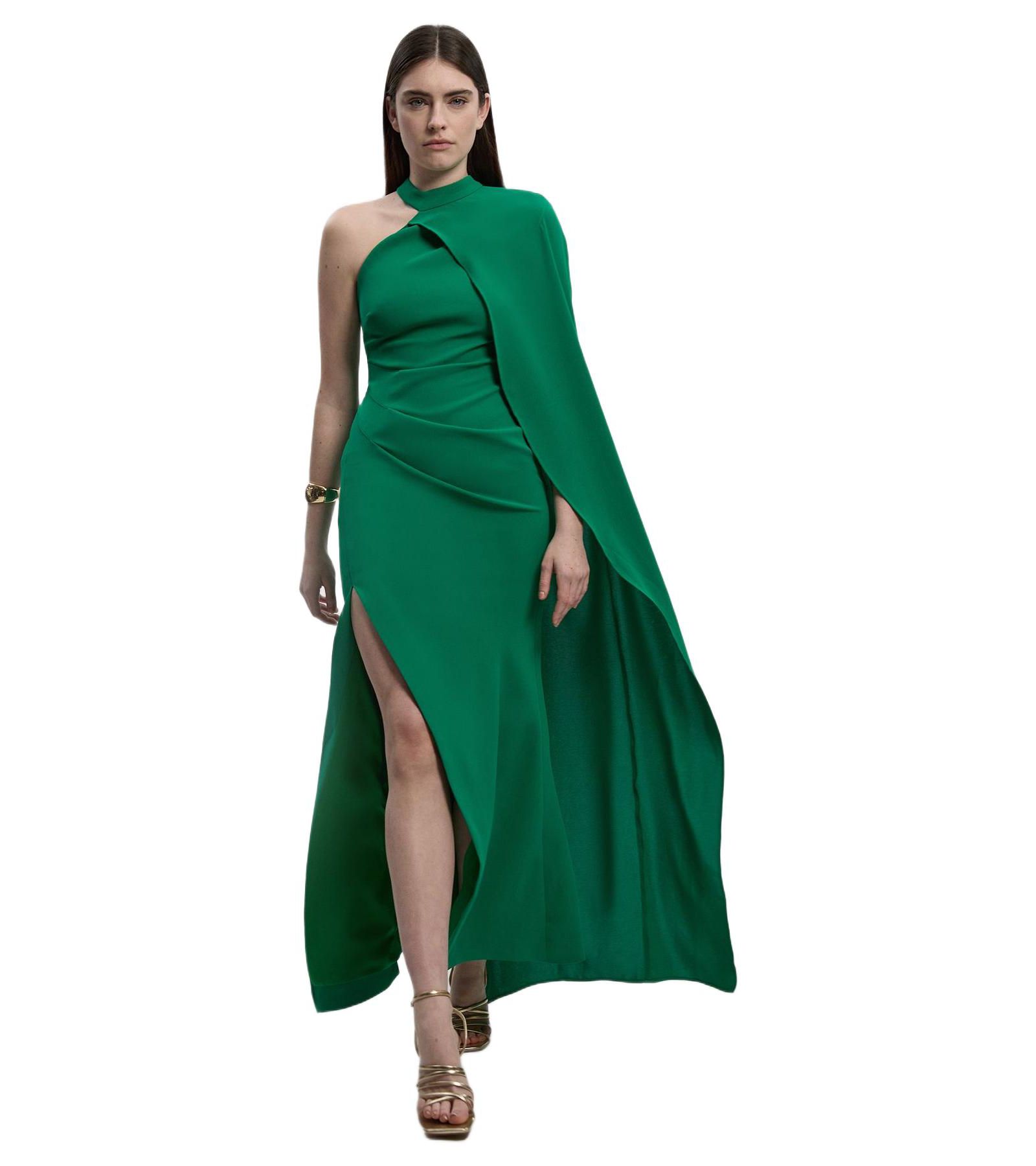 Женское платье Karen Millen One Shoulder Cape Sleeve Maxi