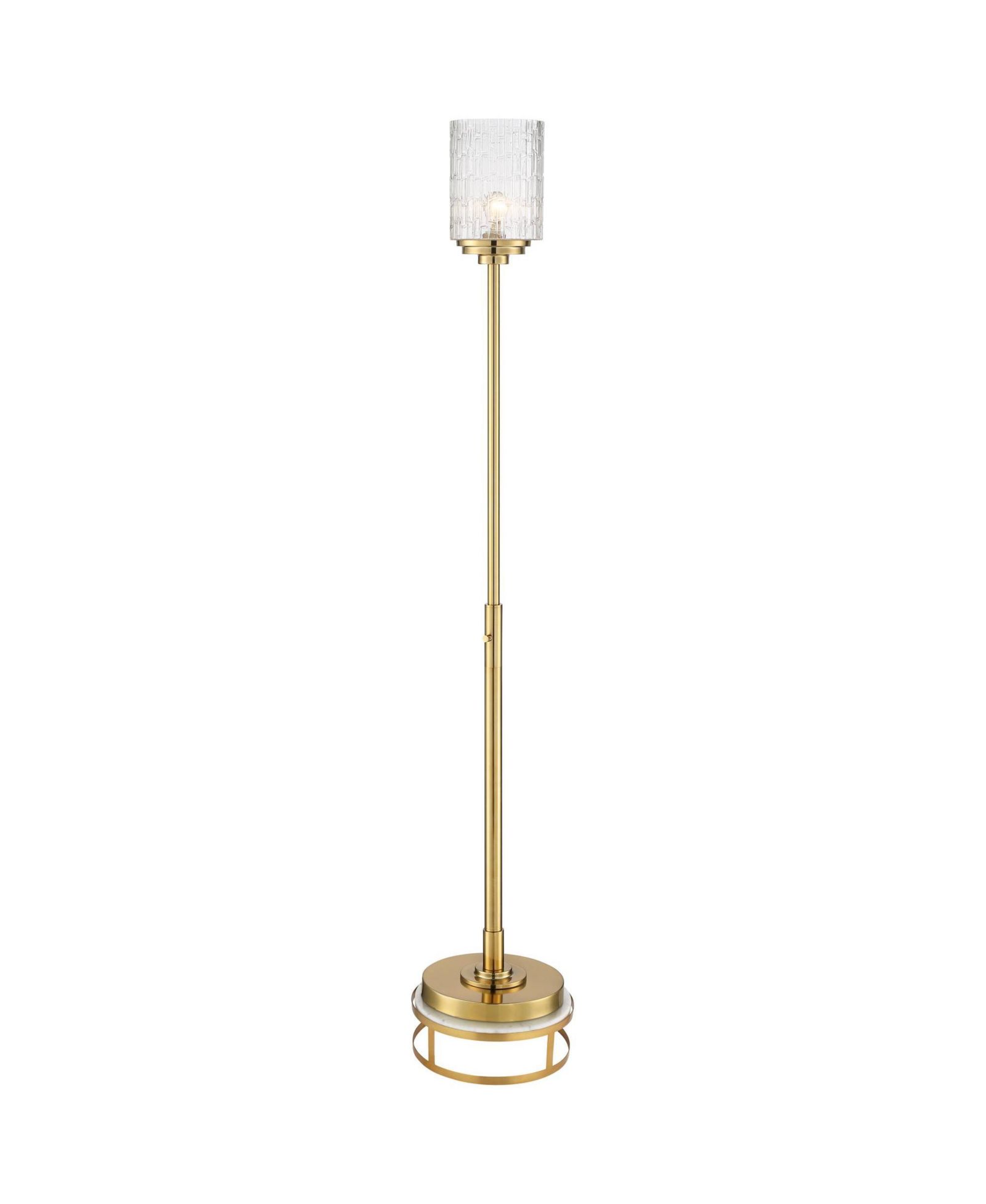 Напольный торшер Possini Euro Design Kinsey Modern с подставкой 78" Tall, латунь, металл, кристальное стекло