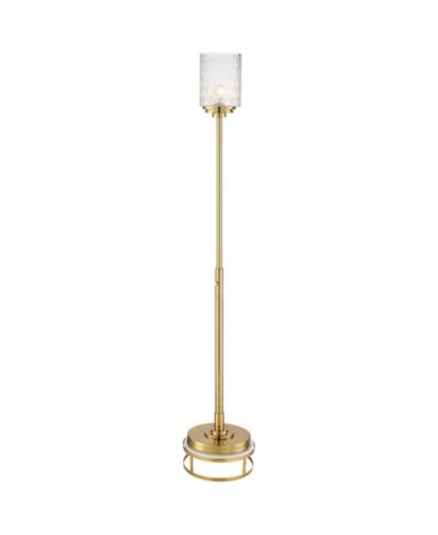 Напольный торшер Possini Euro Design Kinsey Modern с подставкой 78" Tall, латунь, металл, кристальное стекло