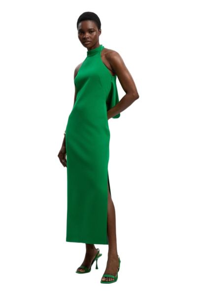 Karen Millen Women's Soft Tailored Halter Maxi Dress