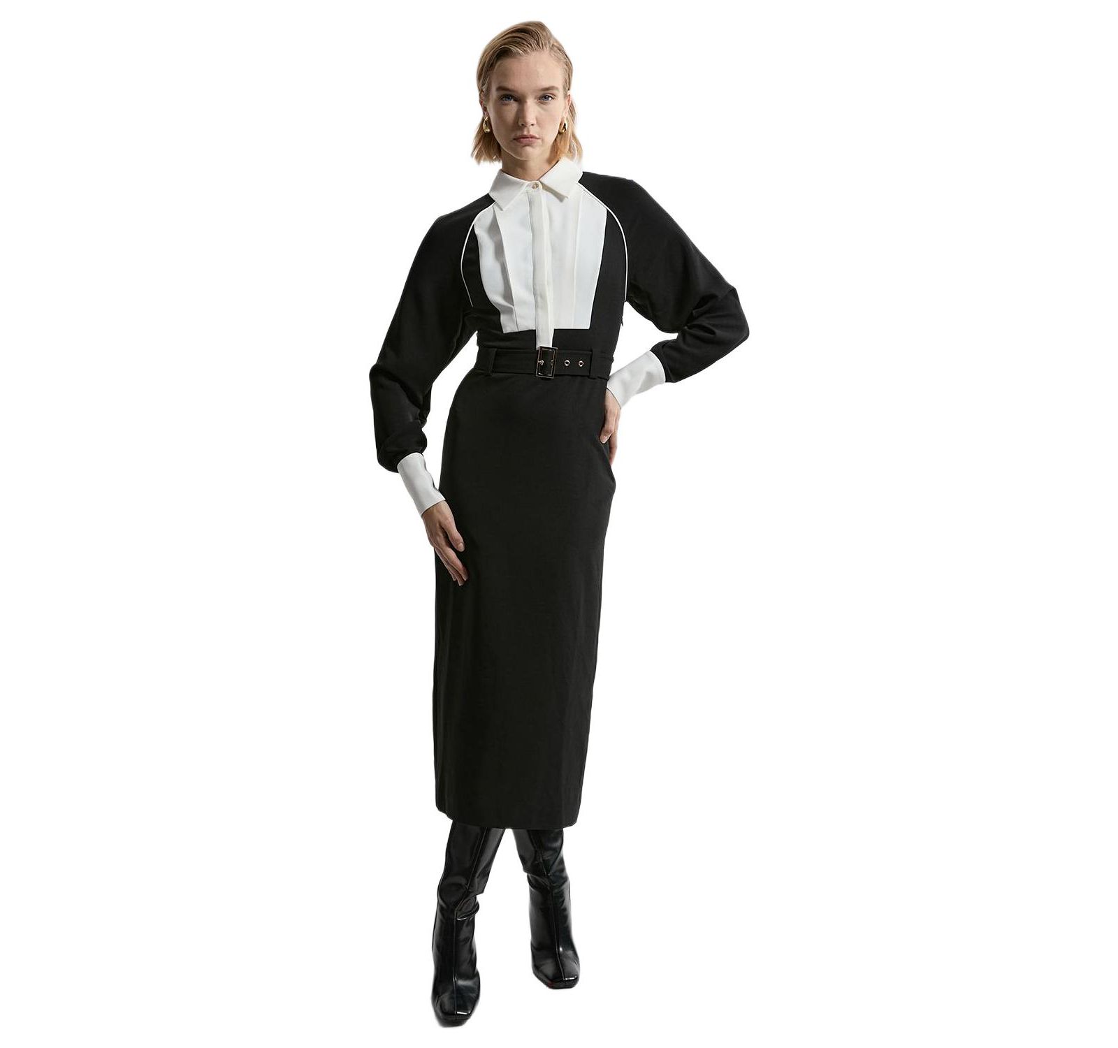 Женское миди платье Karen Millen Contrast Collar