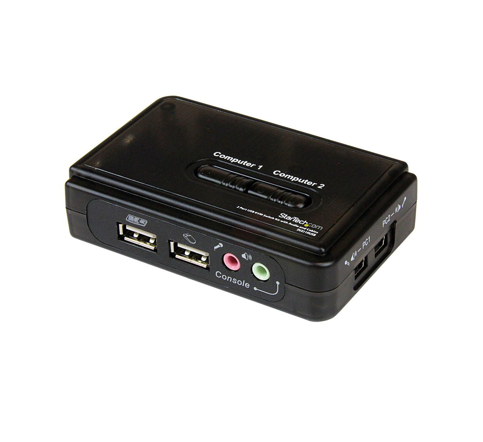 USB KVM Switch StarTech.com 2 Port с аудио и кабелями