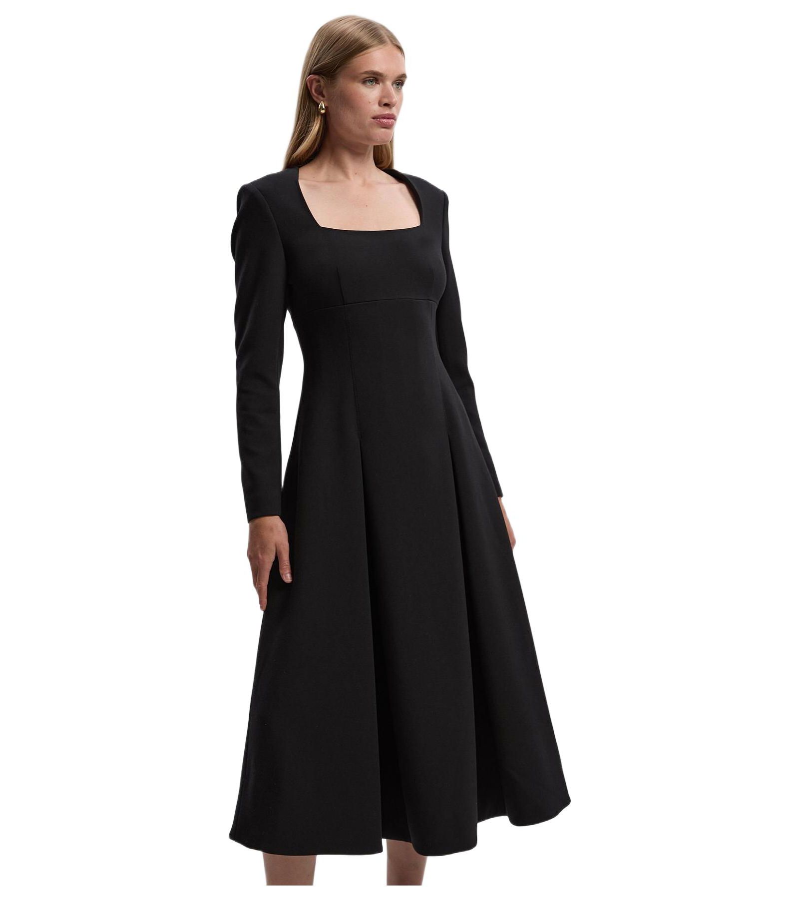 Karen Millen Women's Stretch Sweetheart Neck Midi Dress