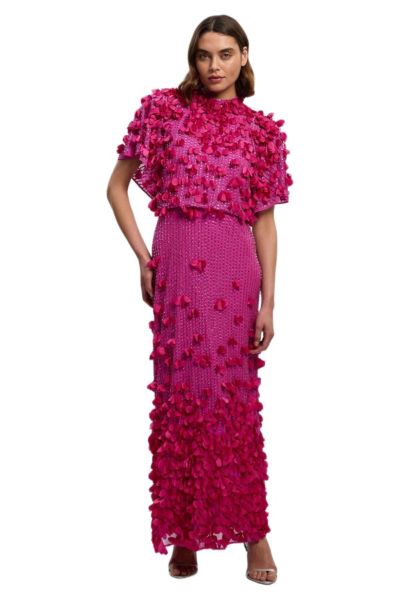 Женское вечернее платье Karen Millen Crystal Applique Angel Sleeve Maxi