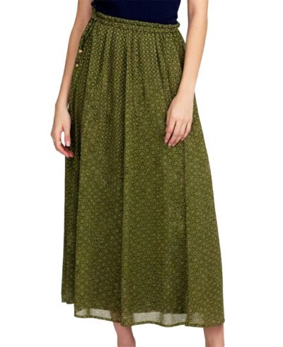 ELLE Collection Women's Printed Chiffon Skirt