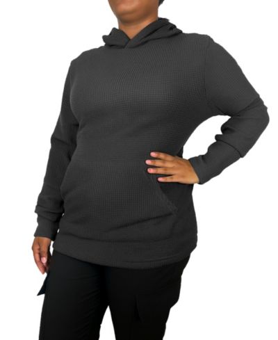 Женское худи Blue Ice Loose Fit Waffle Knit Thermal Pullover