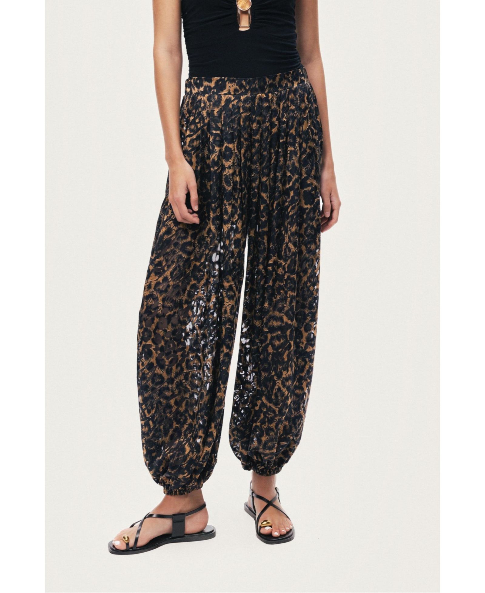 NOCTURNE Women's Printed Relaxed Balloon Leg Pants