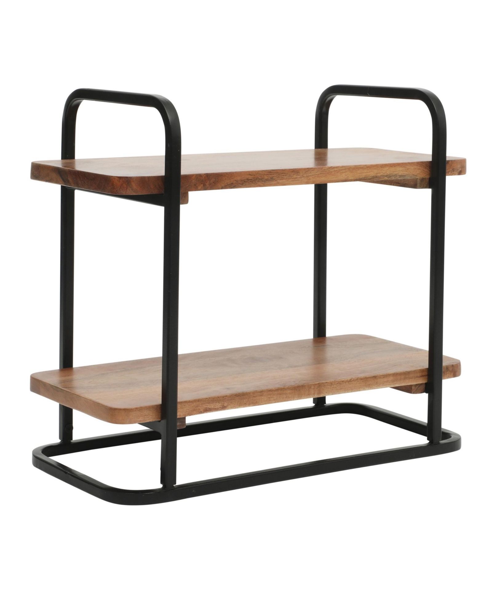 Gibson Home Gracious Dining Деревянный сервировочный поднос на 2 яруса с металлической рамой - Акация