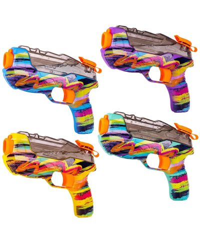 Gnuadz See-Through Tank Water Blasters, 4-Pack, Ages 5+