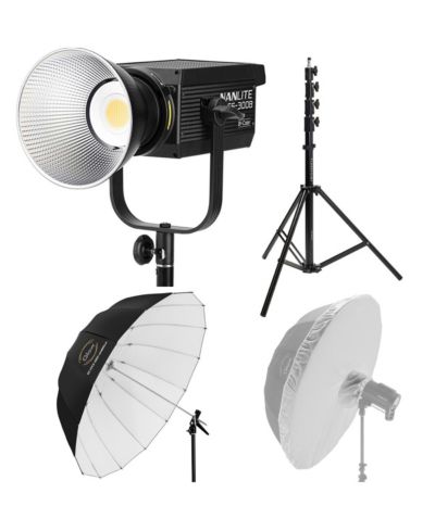 Видеосвет Nanlite FS-300B LED Monolight с зонтом и стойкой