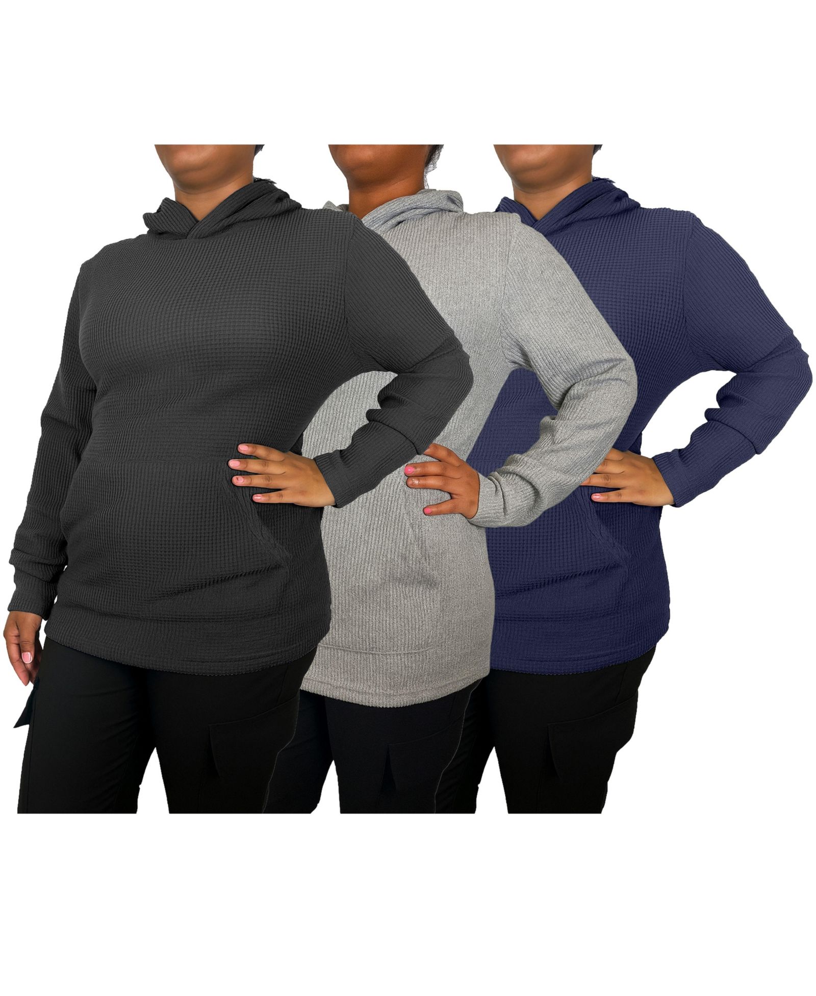 Женские термо-худи Blue Ice Loose Fit Waffle Knit, набор из 3 шт.