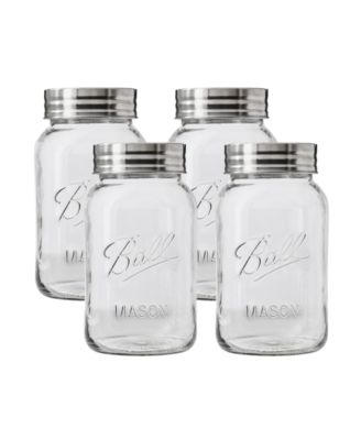 Стеклянная банка Ball Mason Jar, Regular Mouth, Quart Size (32 oz), 4 шт.