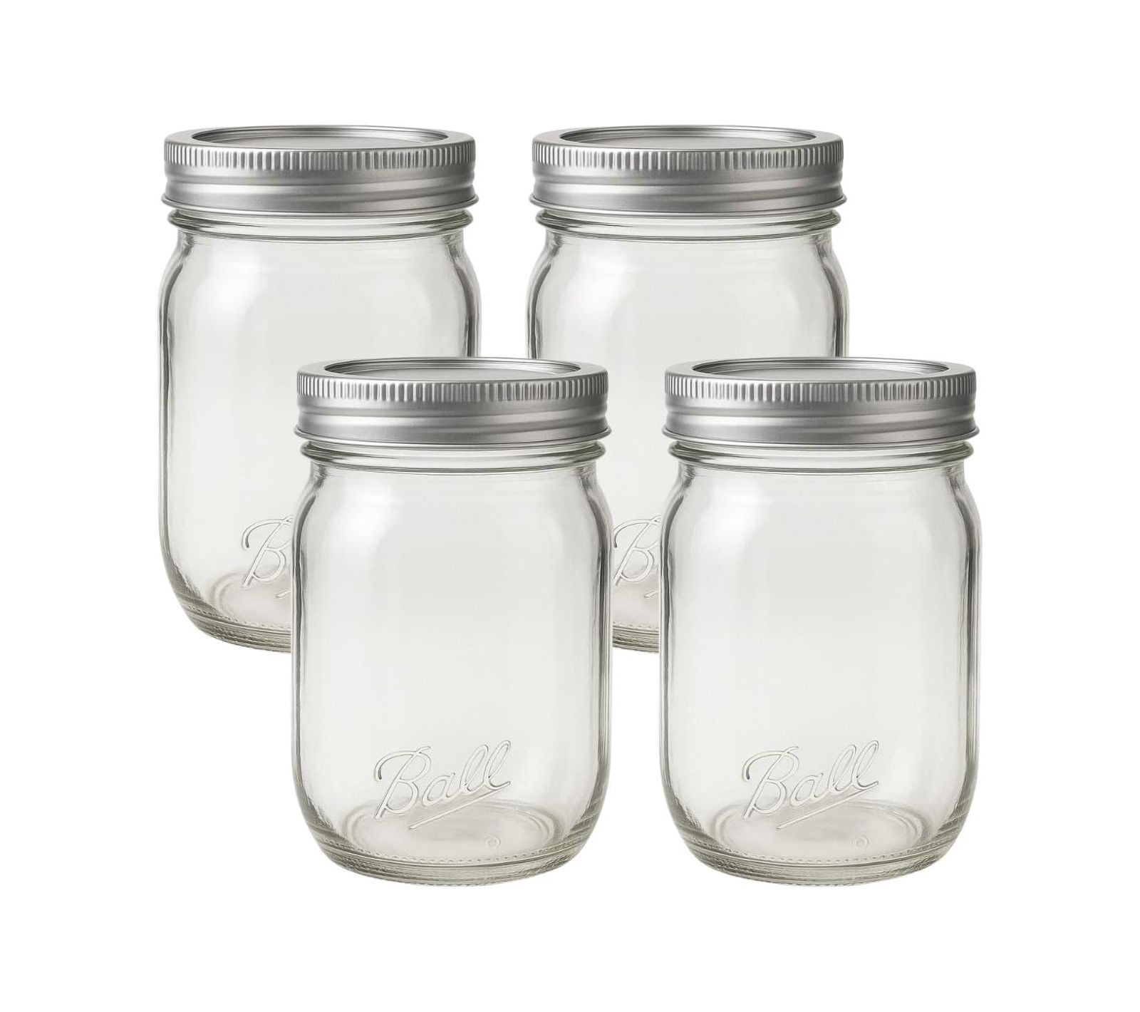 Ball Easy Label Glass Mason Jars, Regular Mouth, Quart Size (32 oz), 4 шт.