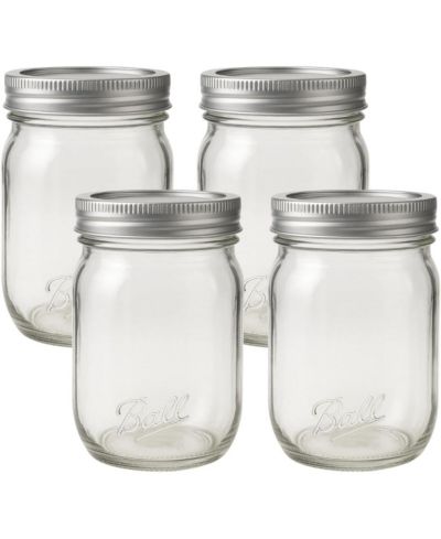 Ball Easy Label Glass Mason Jars, Regular Mouth, Quart Size (32 oz), 4 шт.