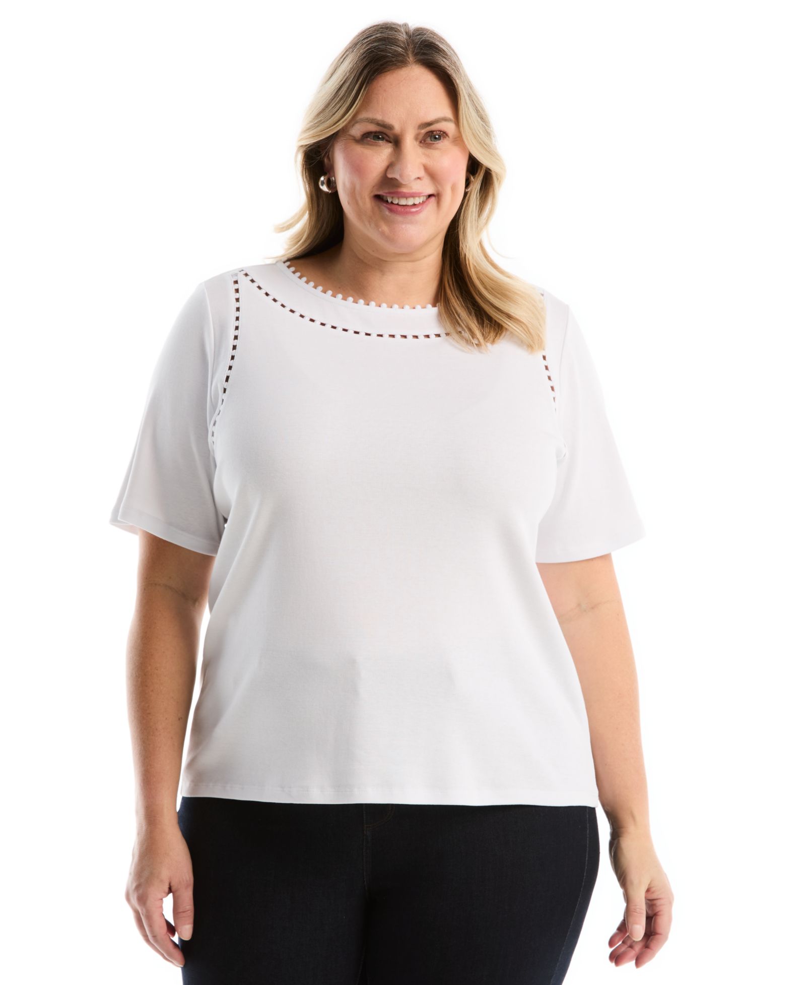 Женский топ Rafaella Plus Size Short-Sleeve