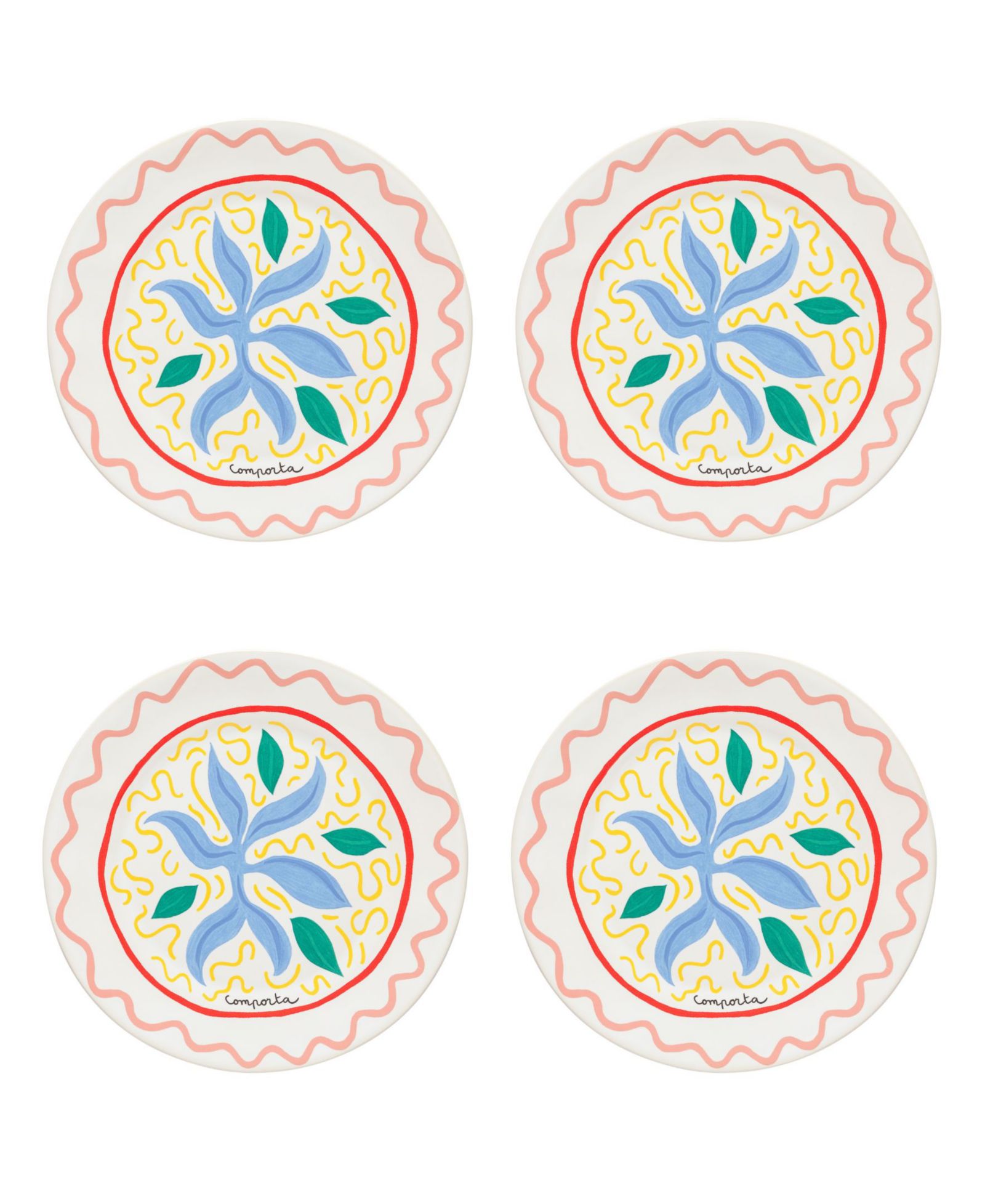Costa Nova Summer Bliss Dinner Plates, Set of 4