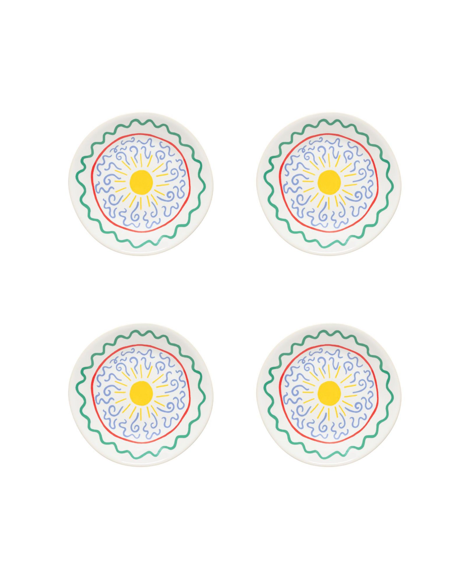 Costa Nova Summer Bliss Appetizer Plates, Set of 4