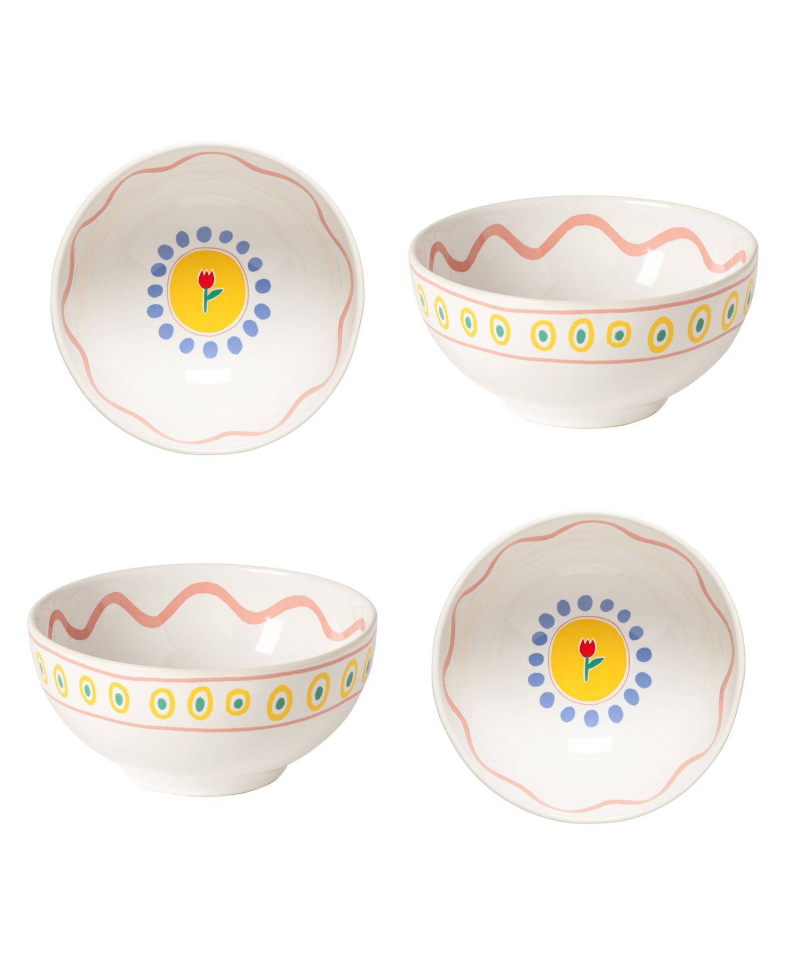 Costa Nova Summer Bliss Pasta Bowls, Set of 4