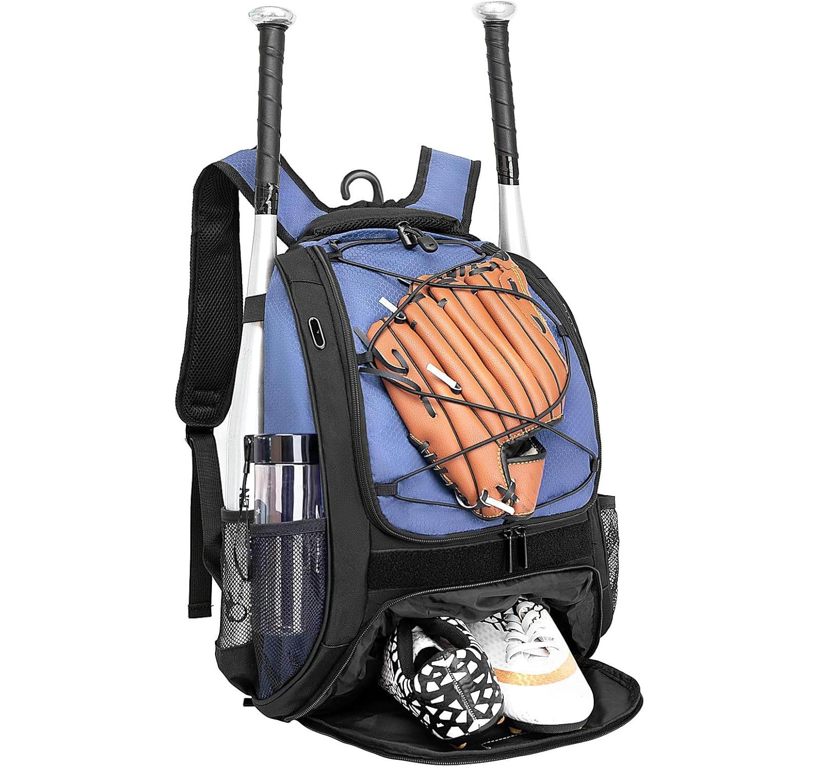 Furlihong Baseball Bag Softball Backpack for Youth and Adult - T Ball Bat Equipment Bag with Bat and Helmet Holders and Shoe Compartmen