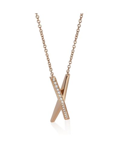 Pre-Owned Tiffany & Co подвеска Atlas X Rose Gold Diamond