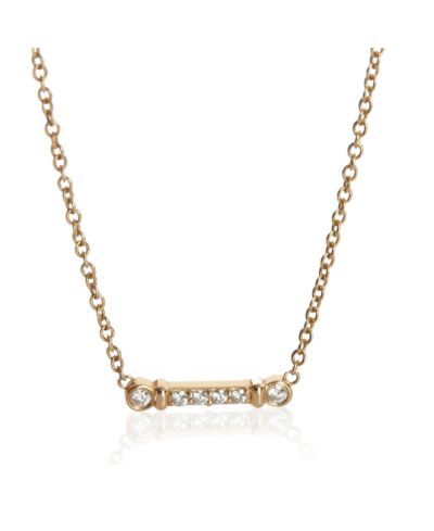 Подвеска Pre-Owned Tiffany & Co Rose Gold Diamond Fluer De Lis Key Bar