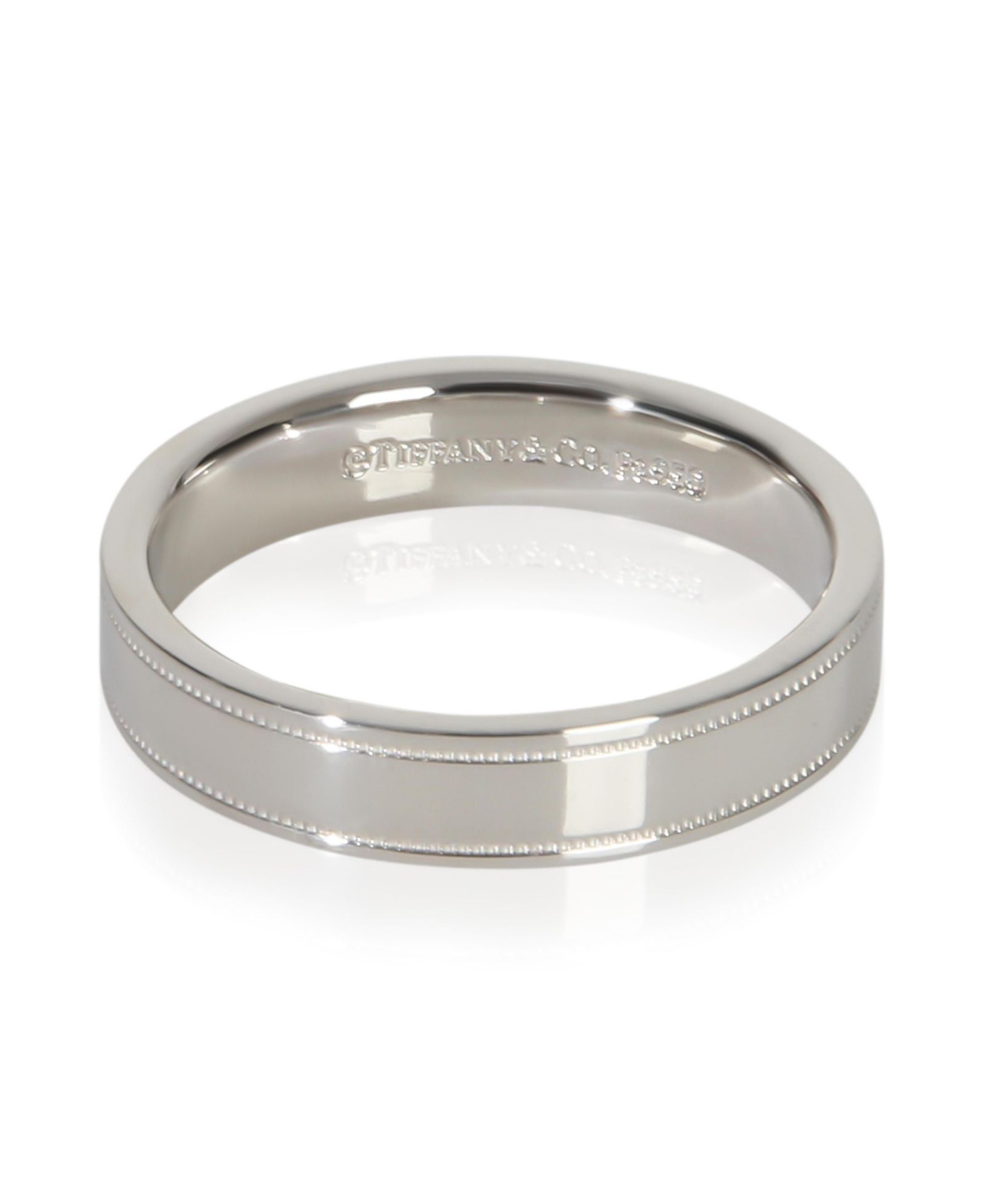 Кольцо Tiffany & Co Platinum 4mm Milgrain Band (б/у)