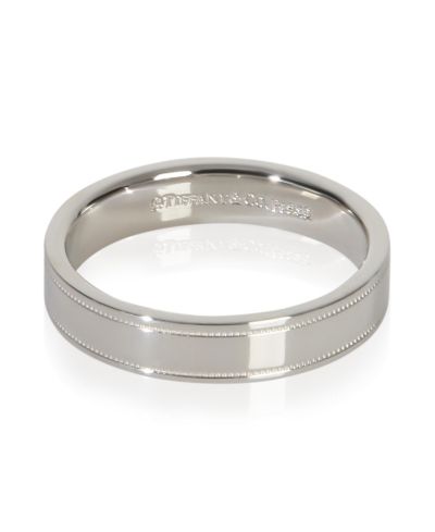 Pre-Owned Tiffany & Co Platinum  4mm Milgrain Band