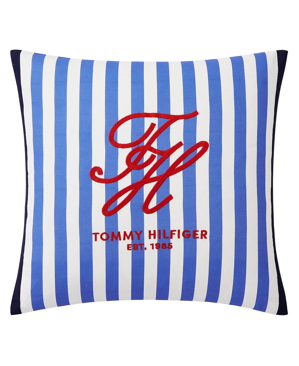 Tommy Hilfiger Beachfront Stripe Cotton Decorative Pillow, 20" x 20"