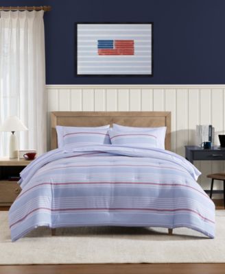 Комплект из 7 предметов Tommy Hilfiger Lido Stripe Washed Microfiber, King