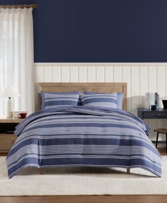 Комплект покрывал Tommy Hilfiger Lido Stripe Washed Microfiber, 7 предметов, Queen