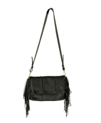 Сумка через плечо CARLOS FALCHI Medium Fringe Leather Messenger