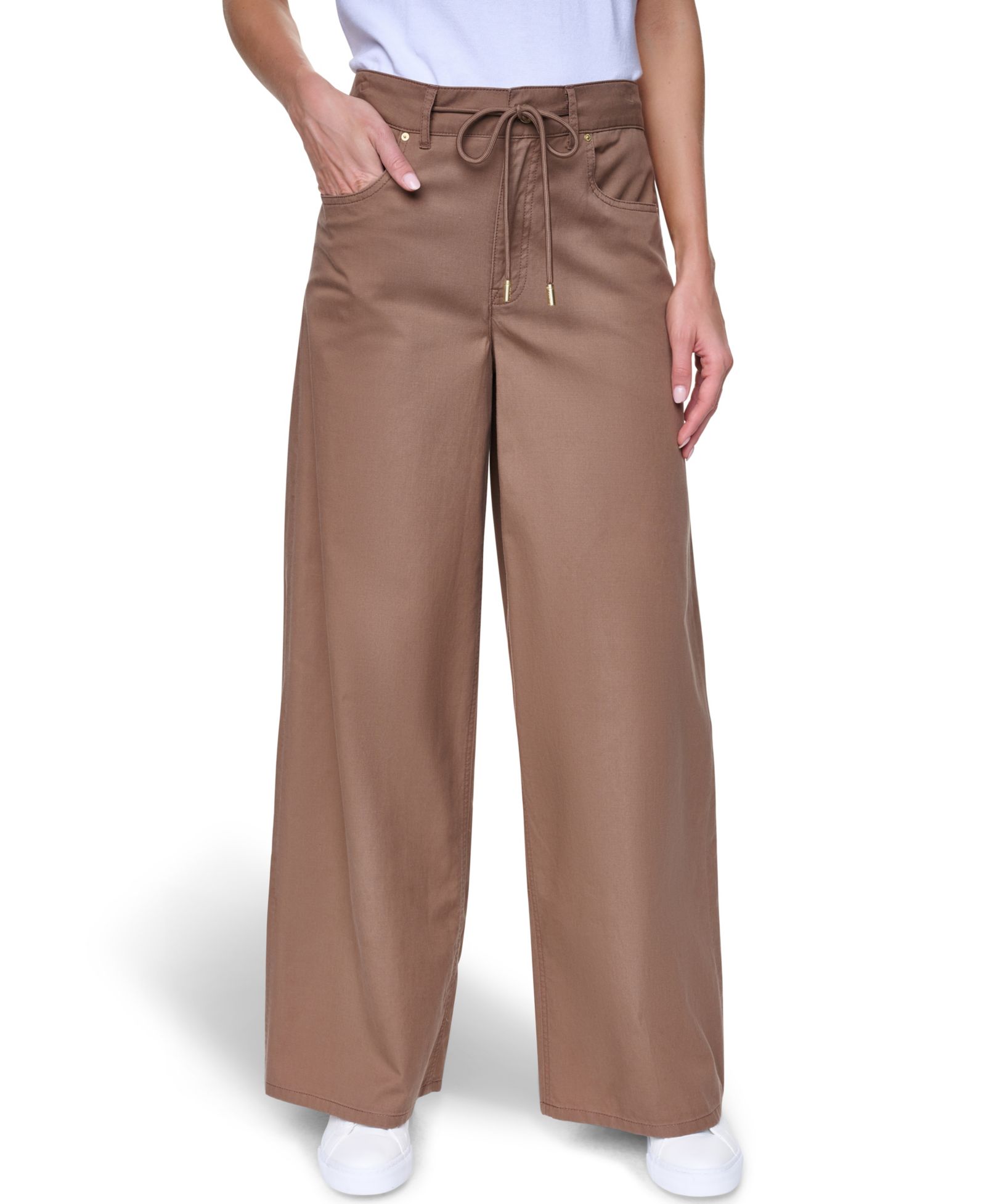Nautica Women's Cotton-Blend Drawstring Relaxed-Fit Pants