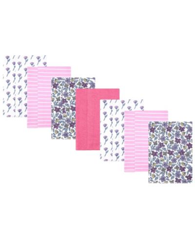 Hudson Baby детские пеленки для срыгивания 7 шт, Begonia Pink Floral, One Size