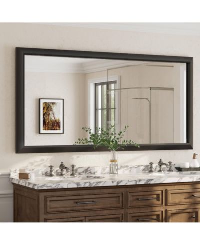 Зеркало Apmir 72" x 36" Inch Thick Metal Framed Wall Mirror, Matte Black