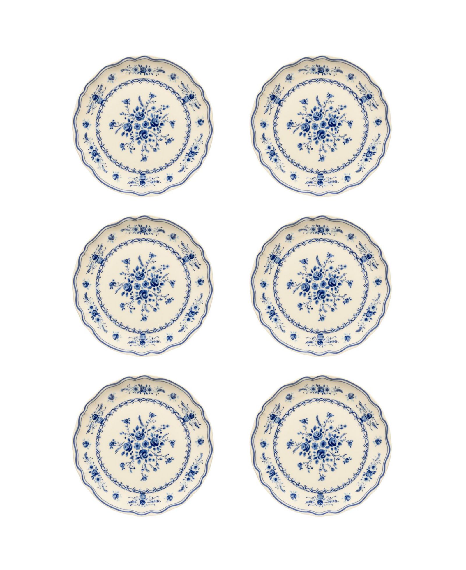Costa Nova Vila Floral Pattern Salad Plates, Set of 6