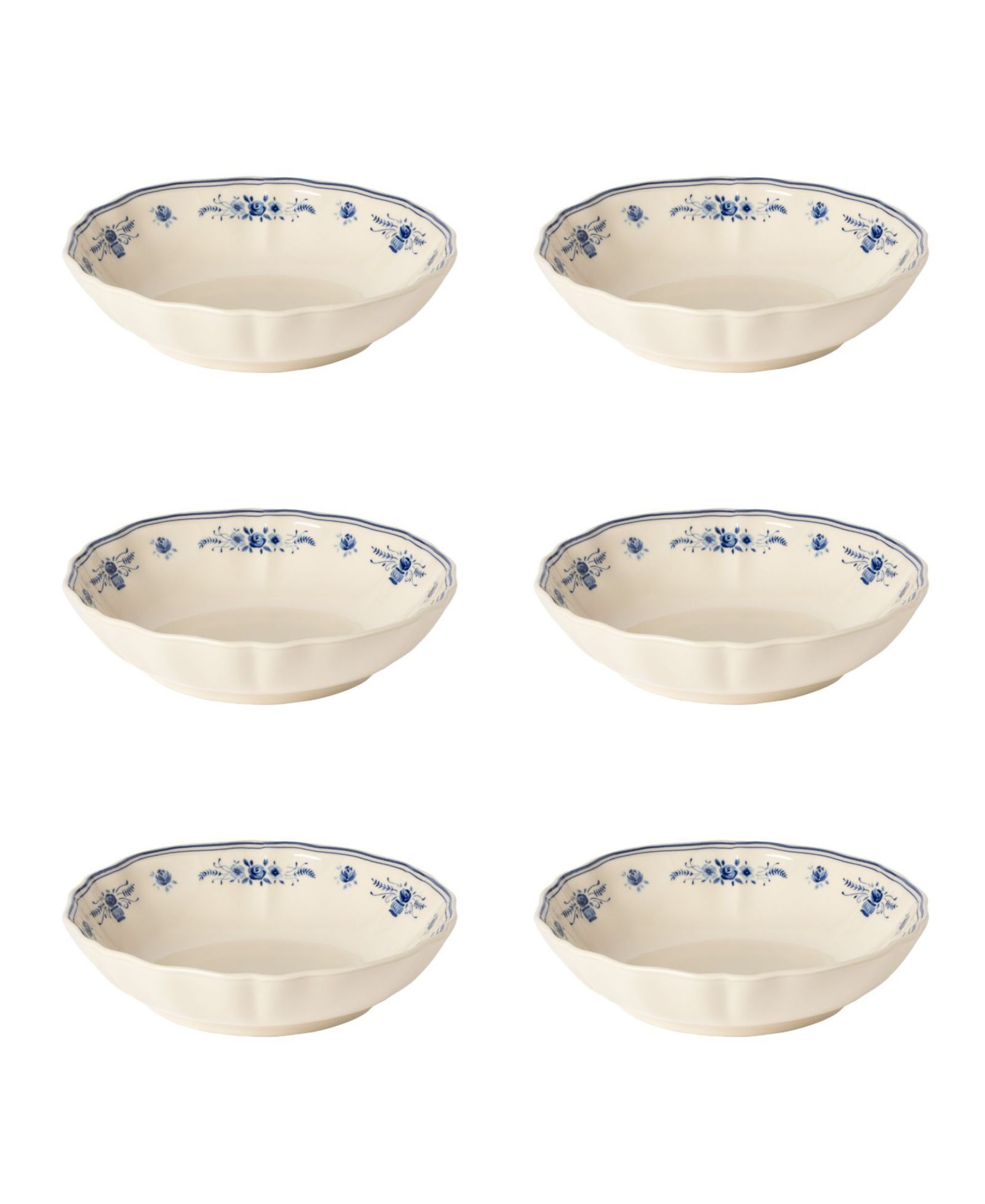 Costa Nova Vila Floral Pattern Pasta Bowls, Set of 6