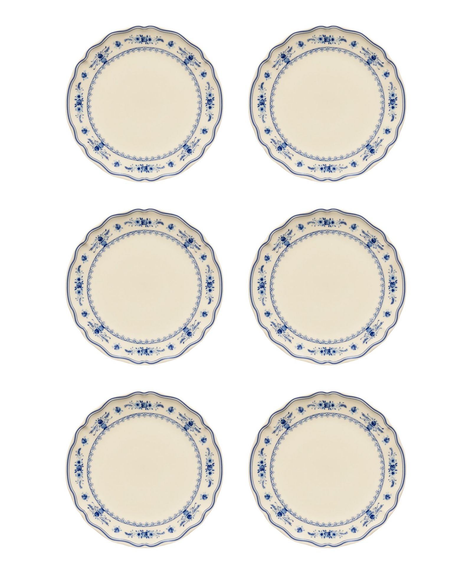 Набор из 6 обеденных тарелок Costa Nova Vila Floral Pattern
