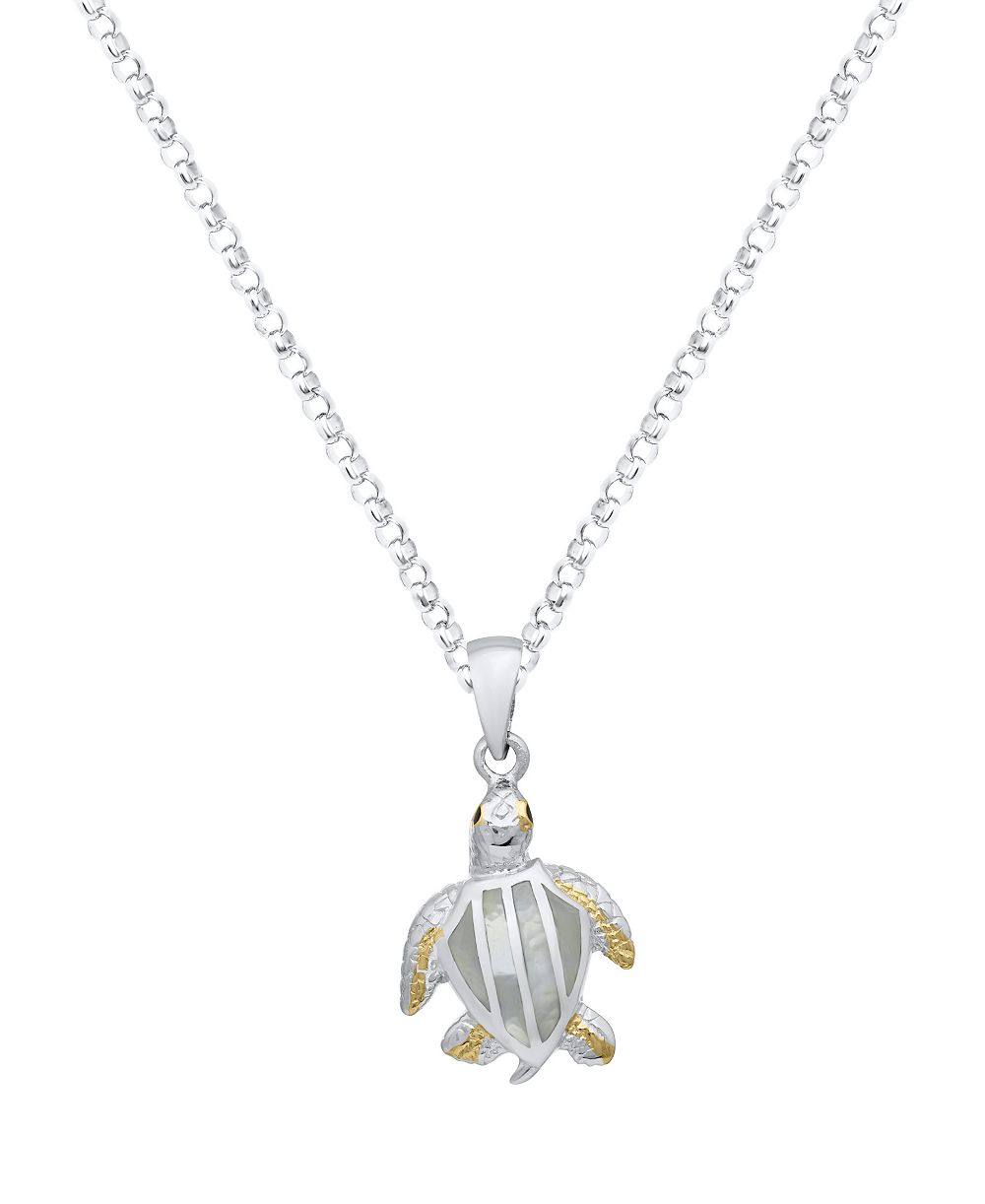 Подвеска Kyocera Opal Turtle в серебре
