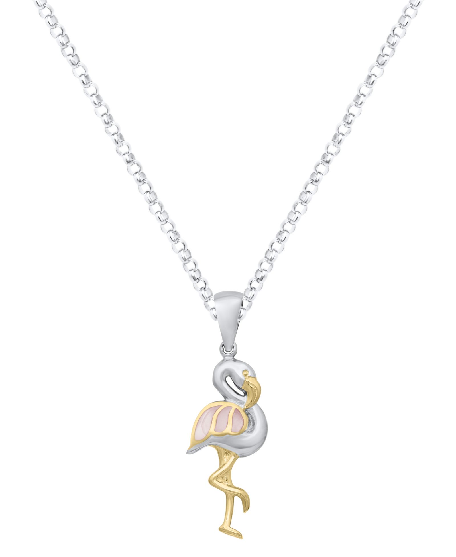 Подвеска Macy's Flamingo из перламутра и серебра Sterling Silver, Pink