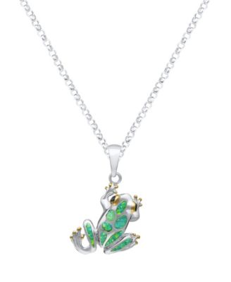 Подвеска Kyocera Green Opal из стерлингового серебра