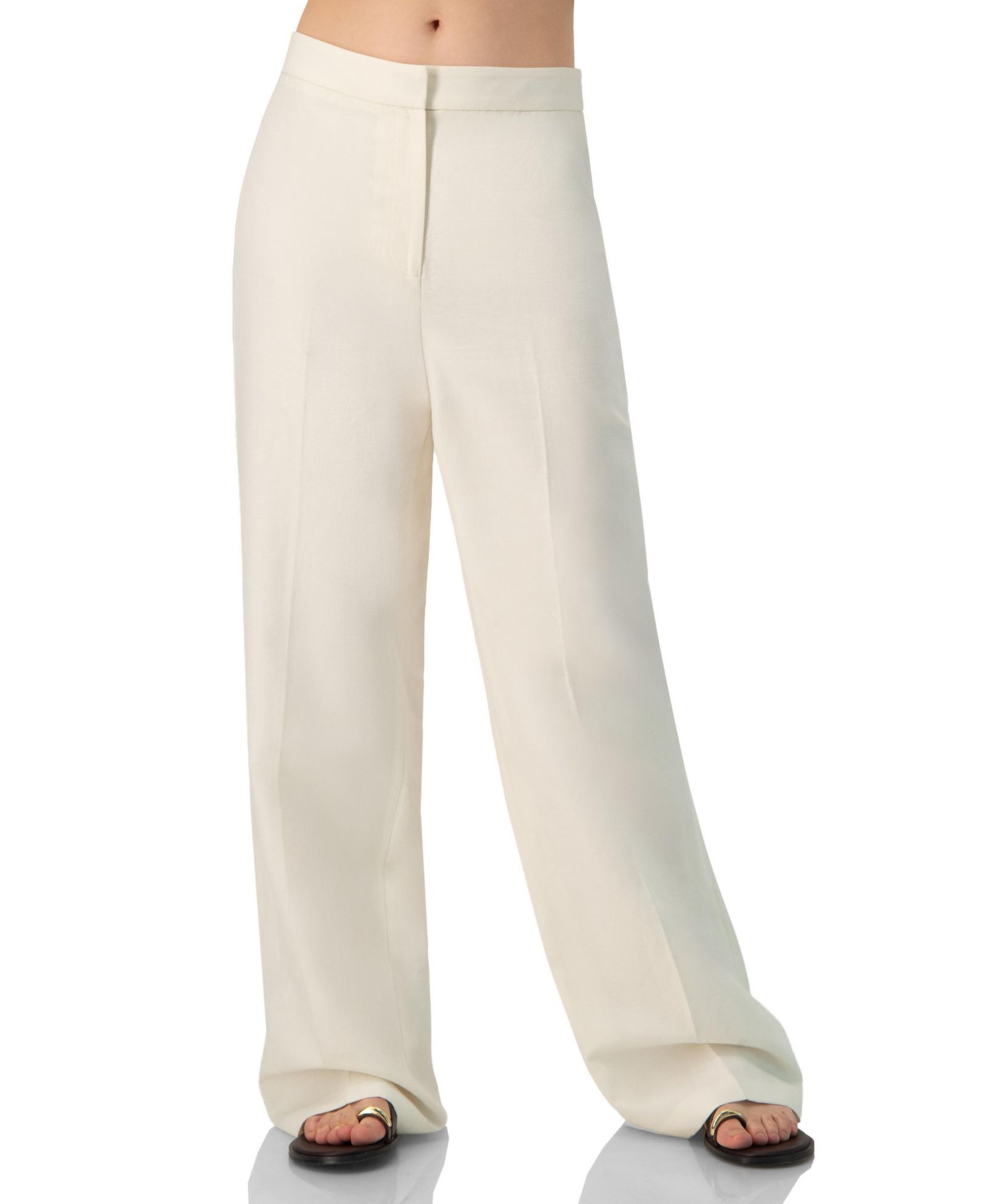 Ivonne Women's Linen Straight-Leg Pants