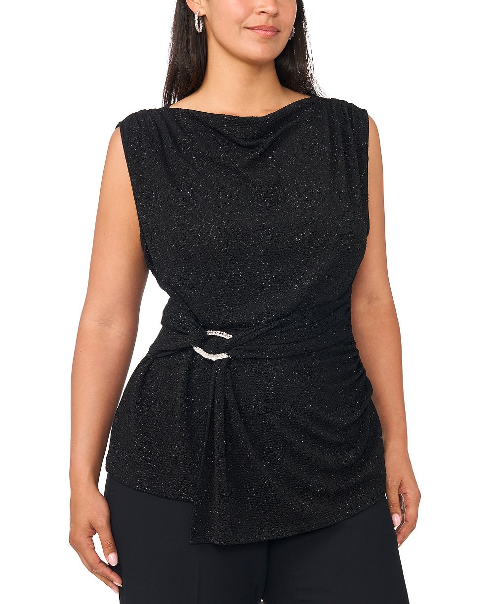 Топ MSK Plus Size Cowl Shirred Waist