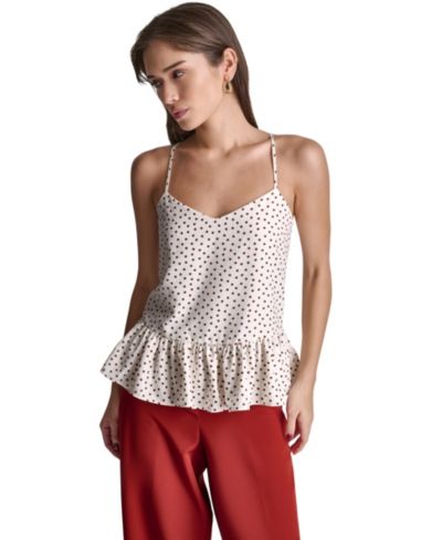 BCBG Women's V-Neck Sleeveless Top