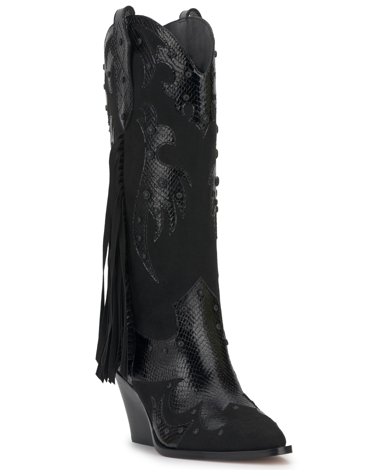 Jessica Simpson Women's Piarin Tall Fringe Western Cowboy Boots