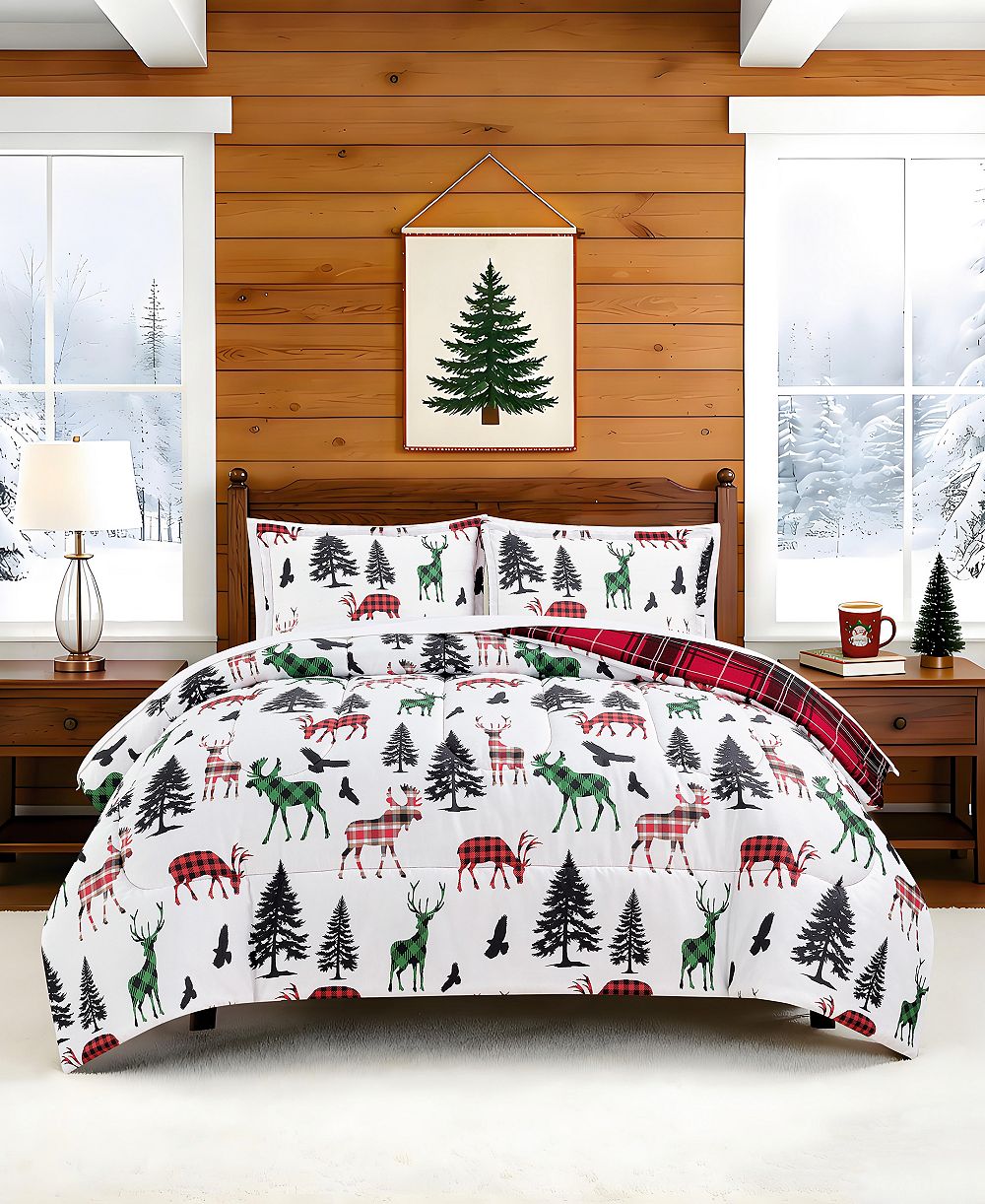 Macy's Winter Scene Deer 3-Piece Comforter Sets