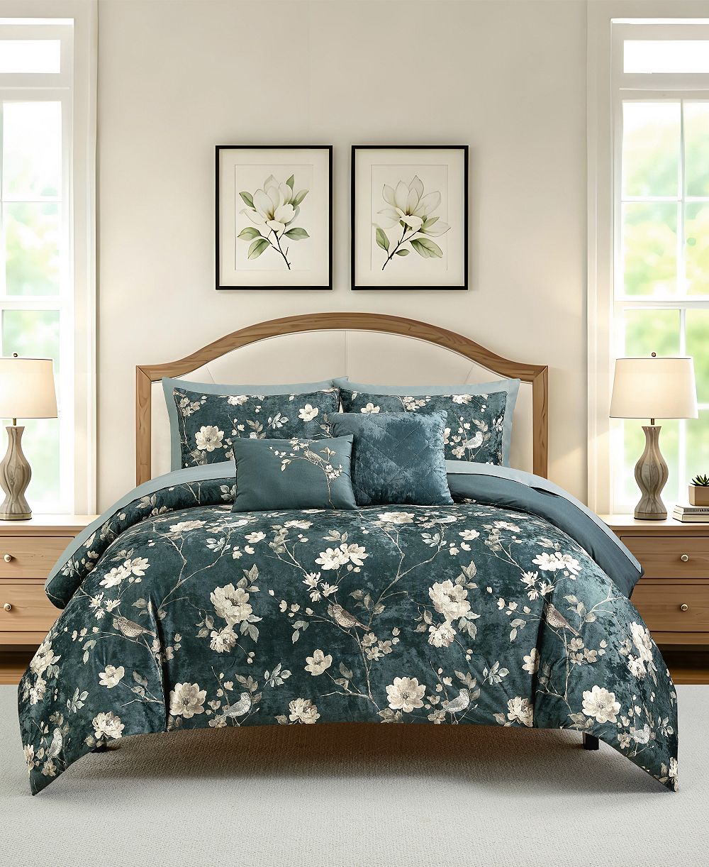 Macy's Midnight цветочный комплект постельного белья из 9 предметов, Queen