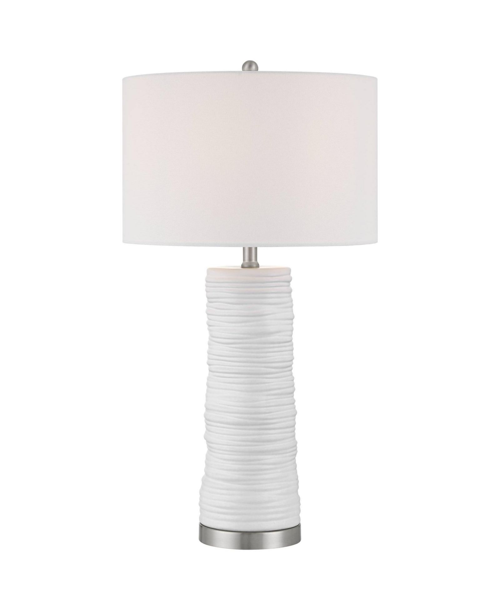 360 Lighting Contours 27 1/2" High Modern White Ceramic 3-Way Table Lamp